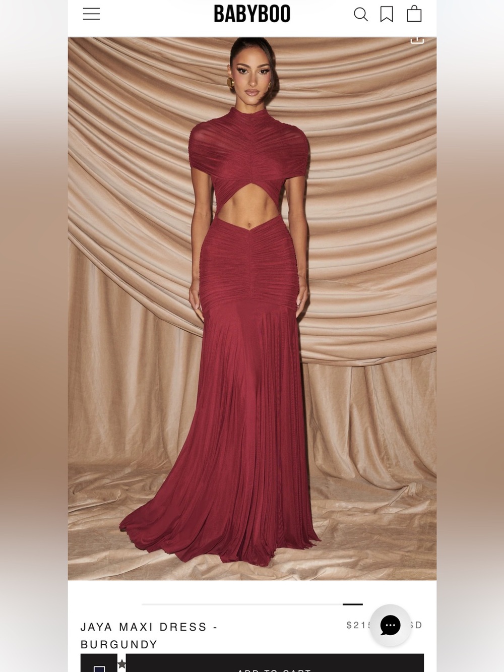 JAYA MAXI DRESS - BURGUNDY
